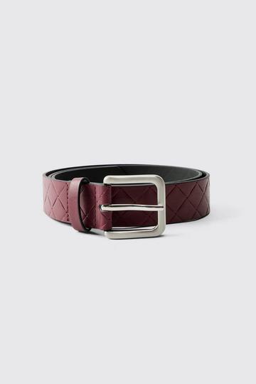 Patterned Belt burgundy