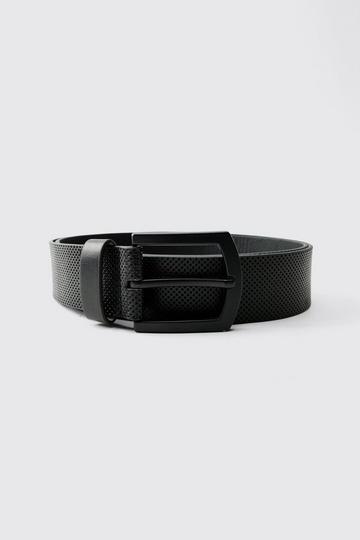 Black Black Textured Belt