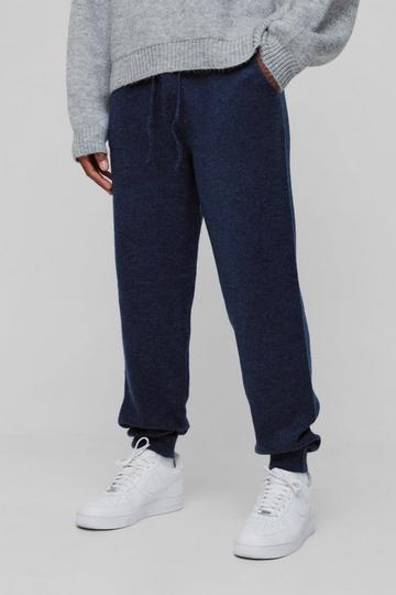 Navy Regular Fit Cuffed Knit Joggers