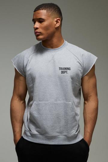 MAN Active X Everlast Oversize kortärmad sweatshirt grey marl