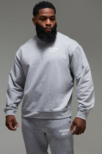 Man Active Training Dept Oversized Sweatshirt grey marl