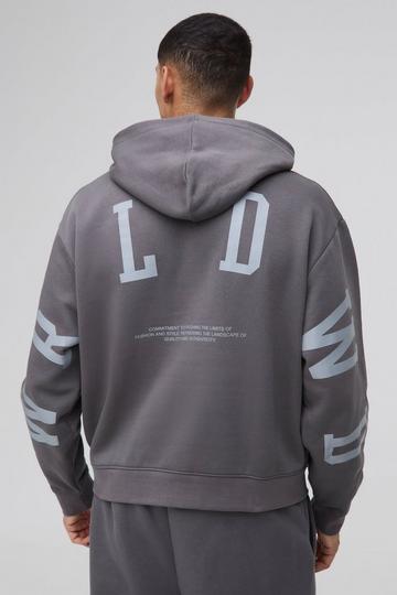 Oversized Boxy Large Scale Official Hoodie charcoal