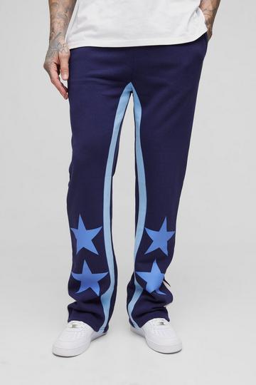 Navy Tall Star Gusset Jogger