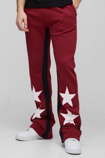 Red Tall Star Gusset Jogger