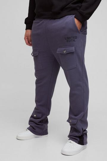 Plus Limited Slim Flare Cargo Gusset Jogger purple