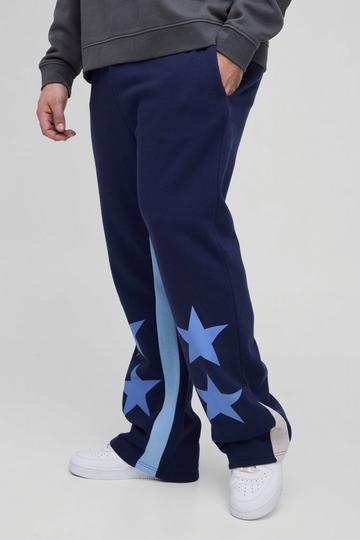 Navy Plus Star Gusset Jogger