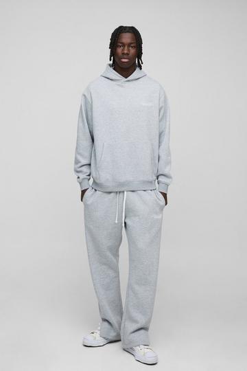 Oversized Homme Trainingspak Met Capuchon En Split grey marl