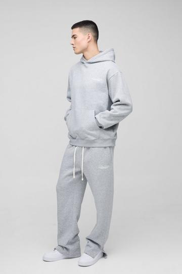 Oversized Homme Trainingspak Met Capuchon En Split grey marl