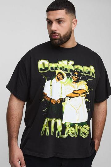 Plus Oversized Outkast License Print T-Shirt black