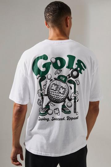 Man Active Golf Oversized T-shirt white