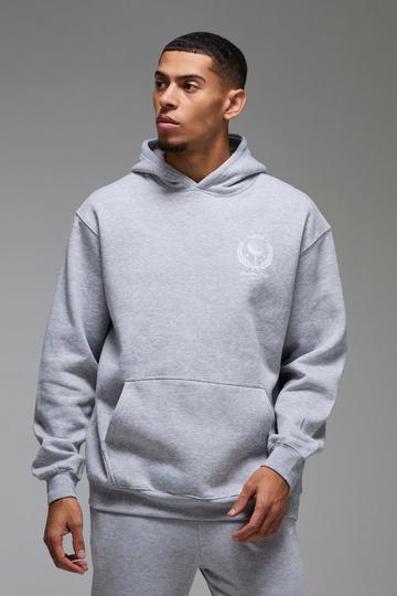 Man Active Golf Country Club Oversized Hoodie grey marl