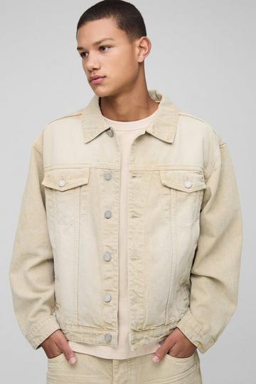 Regular Washed Stone Denim Jacket stone