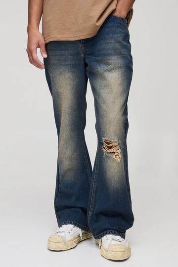 Gebleekte Baggy Jeans Met Gescheurde Knieën vintage blue