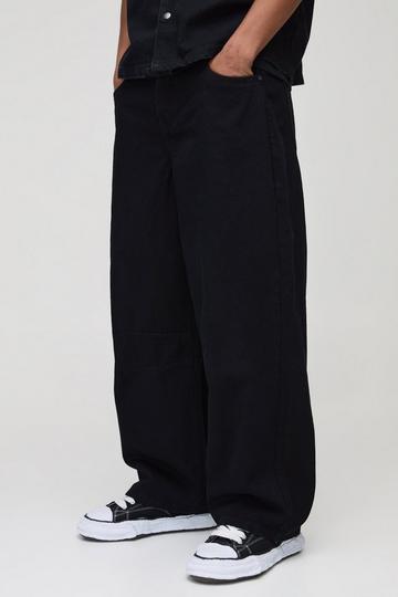 Jean large délavé noir black