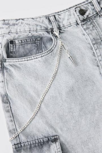 Jeans Ketting Met Spikes silver