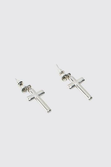 Silver Cross Earrings