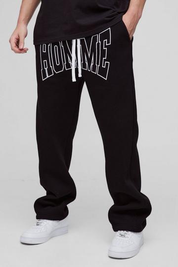 Straight Fit Homme Print Jogger black