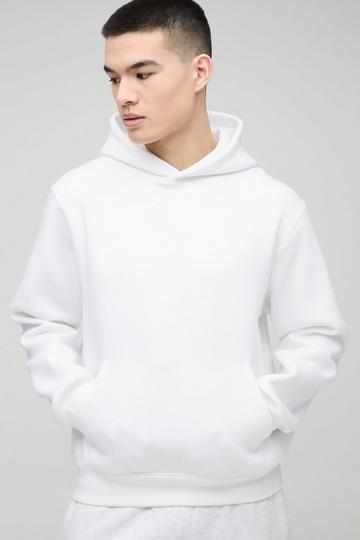 White 330GSM Basic Over The Head Hoodie