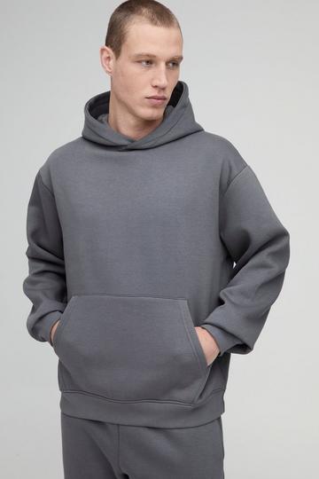 Charcoal Grey 330GSM Basic Oversized Over The Head Hoodie