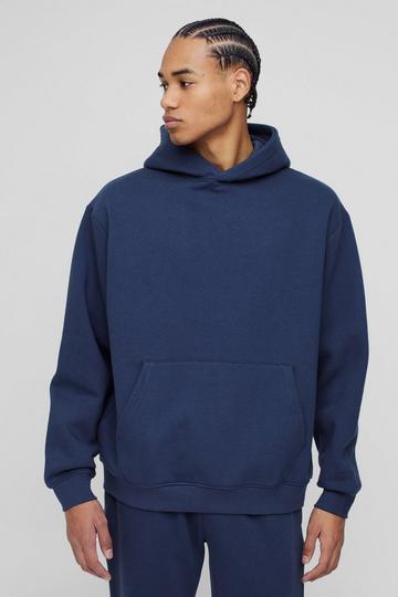 330GSM Basic Oversized Over The Head Hoodie navy