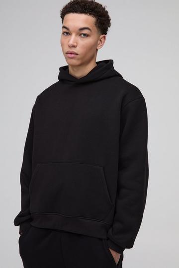 Oversized Basic Boxy 330GSM Hoodie black