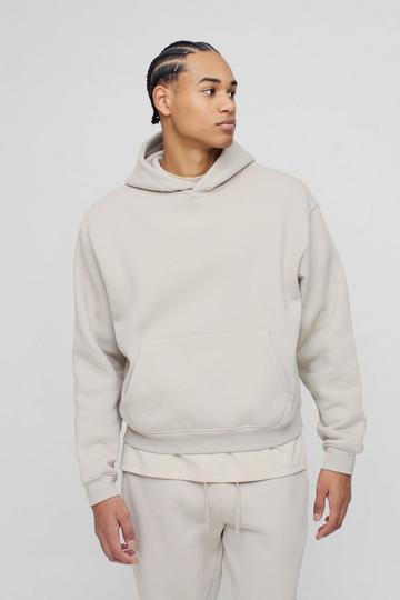 330GSM Basic Oversized Boxy Hoodie stone