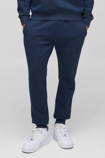 Navy 330GSM Skinny Fit Basic Jogger