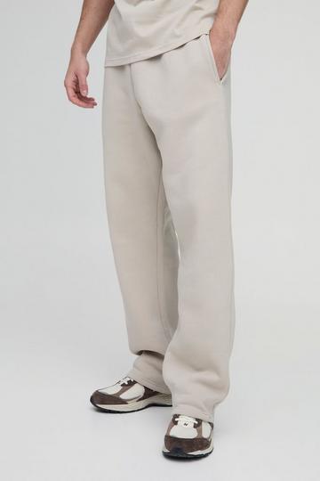 Stone Beige 330GSM Straight Leg Basic Jogger