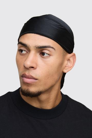 Satin Durag In Black black