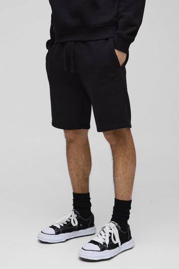 Loose Fit Mid Length BM Signature Shorts black