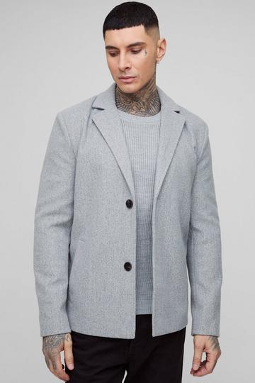 Grey Tall Boxy Oversized Overcoat