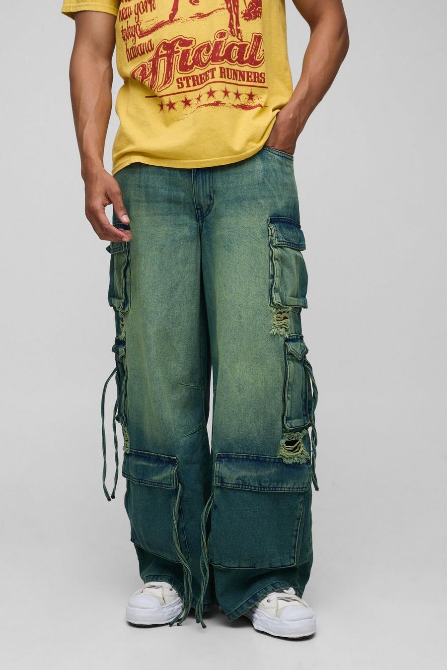 Street Solid Ripped Mid Waist Loose Denim Jeans Street Solid Ripped Mid Waist Loose Denim Jeans