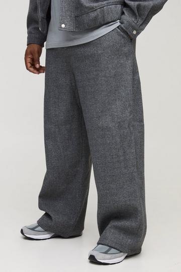 Plus Tailored Wide Leg Trousers charcoal