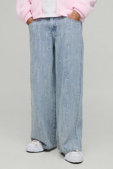 Versleten Super Baggy Jeans light blue