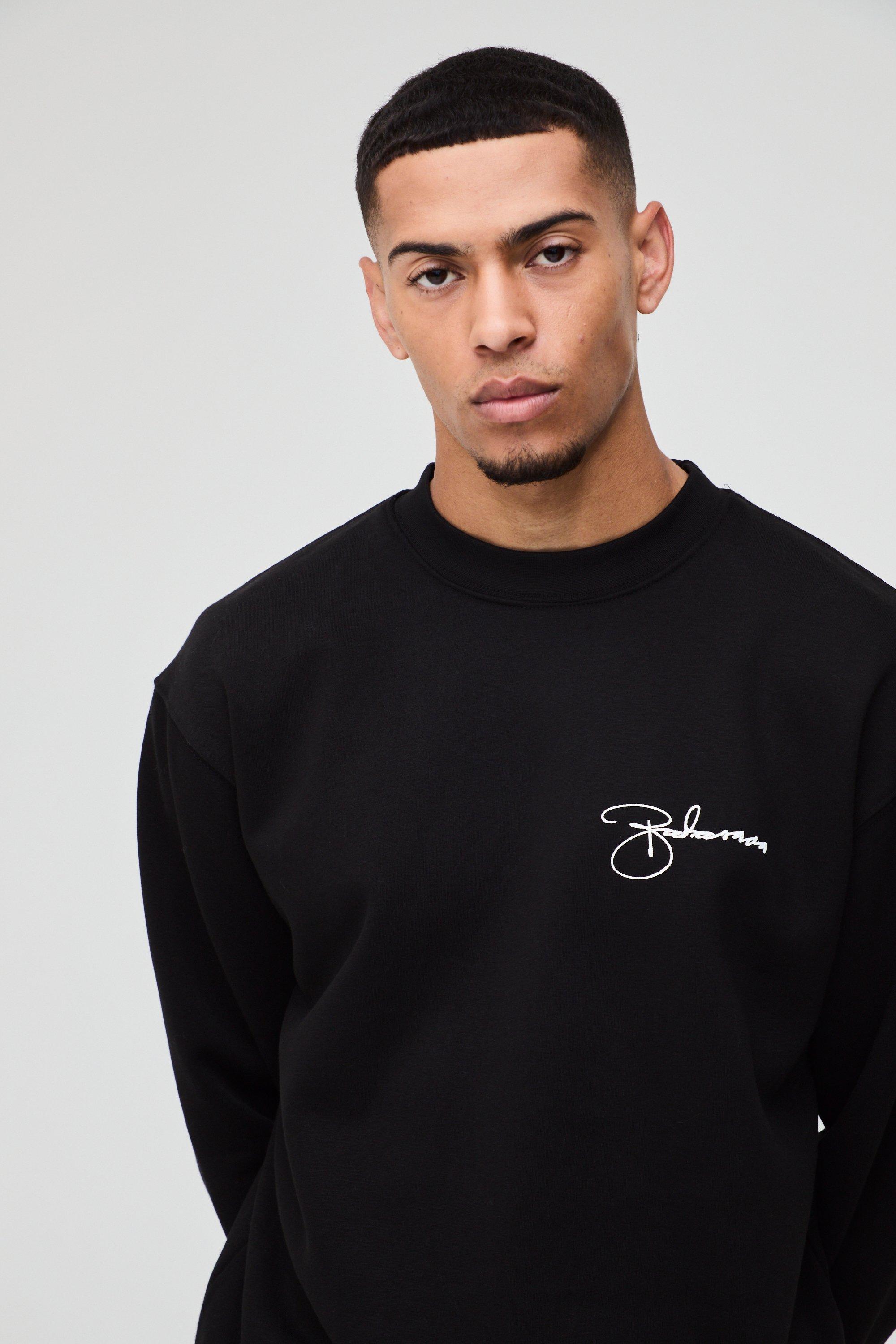Oversized Abstract Box Graphic Sweatshirt | boohoo USA
