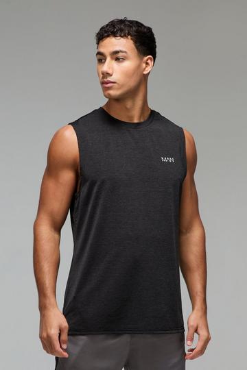 Man Active Breathable Marl Tank black