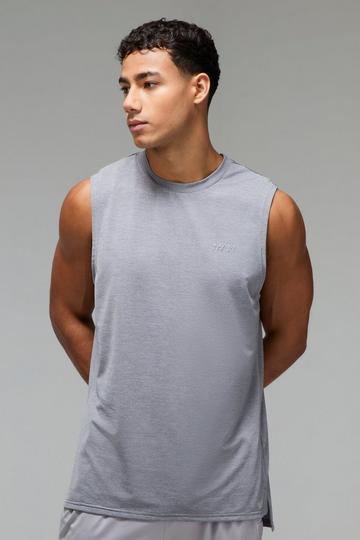 Man Active Breathable Marl Tank light grey