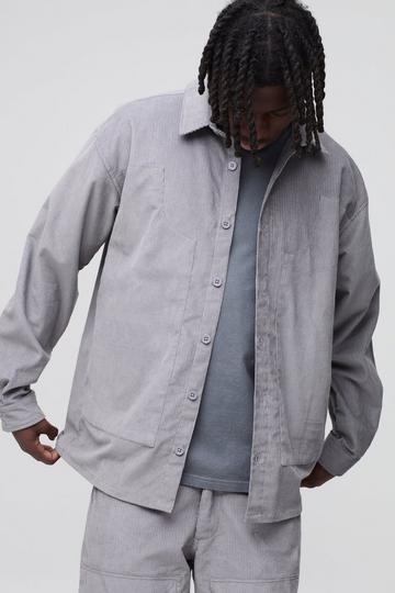 Oversized Carpenter Corduroy Shirt grey