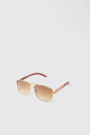 Retro Tinted Lense Sunglasses brown