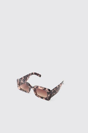 Rectangular Chunky Sunglasses brown