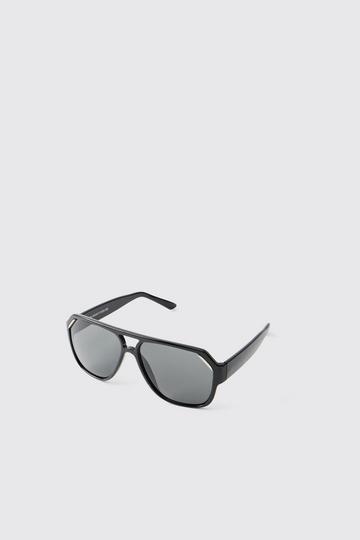 Plastic Black Visor Sunglasses