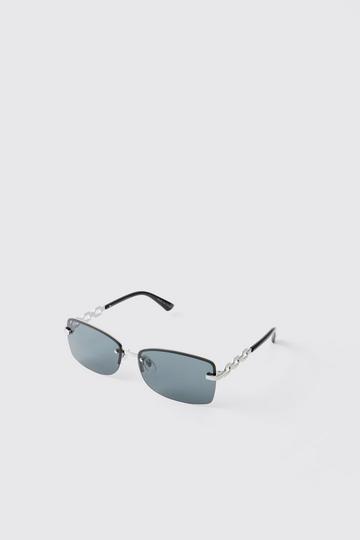 Silver Detail Navigator Sunglasses silver