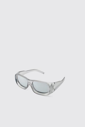 Clear Plastic Square Sunglasses clear