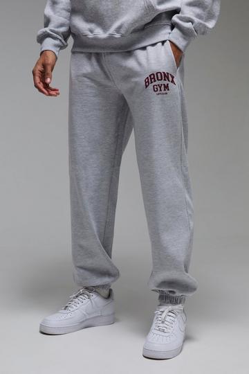 Man Active Oversized Bronx Fitness Lift Club Joggingbroek grey marl