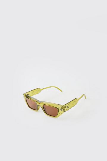 Yellow Plastic Splatter Sunglasses yellow