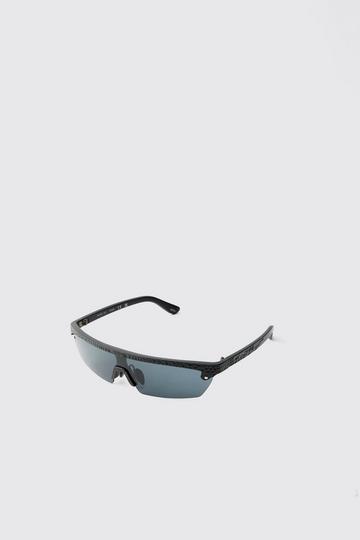 Zwarte Plastic Visor Zonnebril black