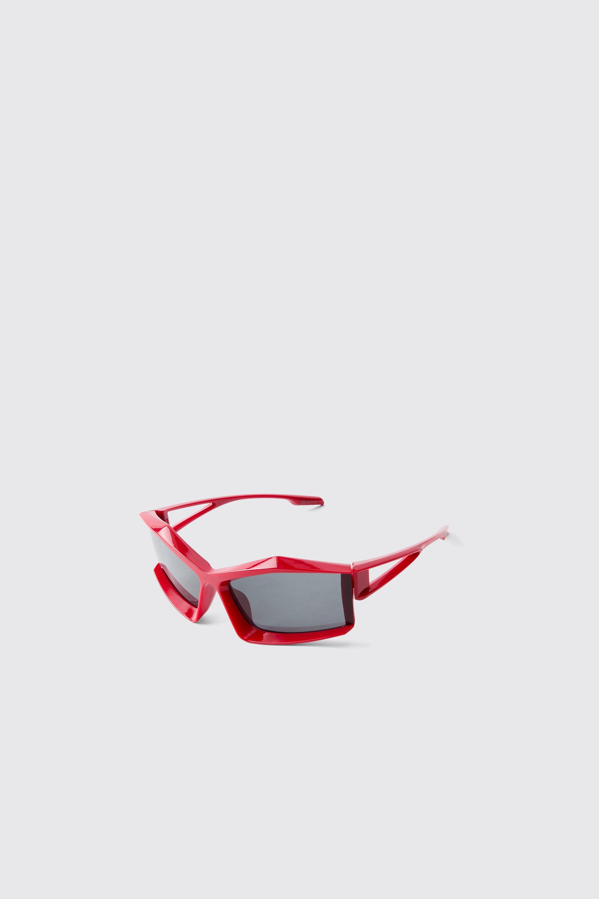 Lunettes de soleil rouges épaisses