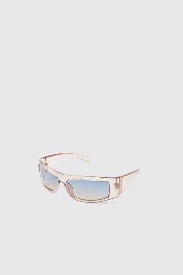 Clear Plastic Rectangular Sunglasses clear