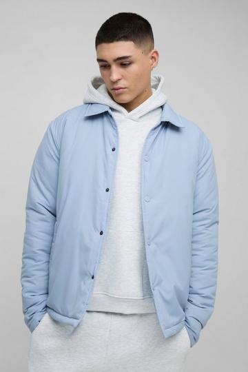 Regular Fit Nylon Coach Jacket light blue