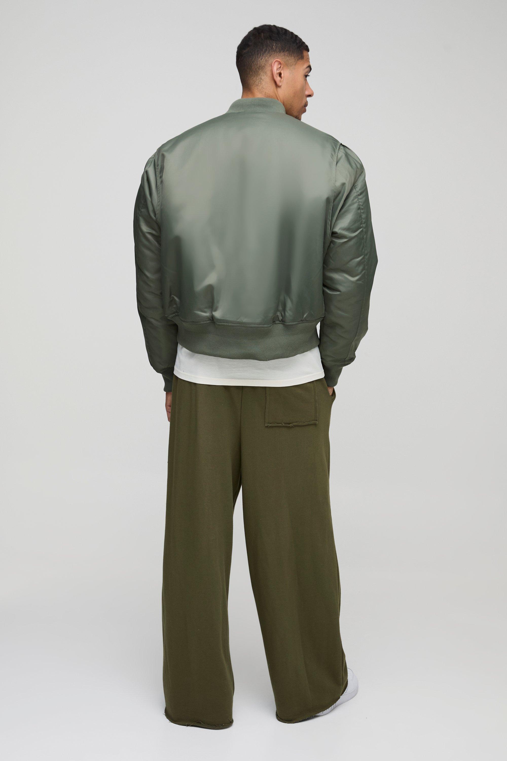 Oversized Boxy Curved Hem Nylon Bomber Jacket | boohoo USA Oversized Boxy Curved Hem Nylon Bomber Jacket | boohoo USA